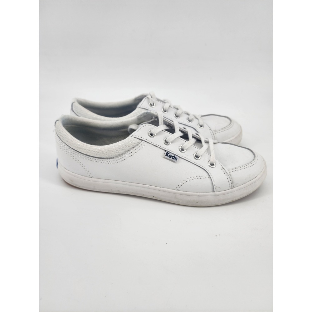Keds Womens White Leather Softerra Low Top‎ Lace Up Sneakers WH60854 Size 6.5